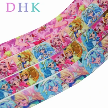 DHK 50 ярдов Япония Pretty Cure Печатная Лента В Крупный Рубчик Аксессуар Материал Украшения Головных Уборов Оптом Ремесло DIY S840