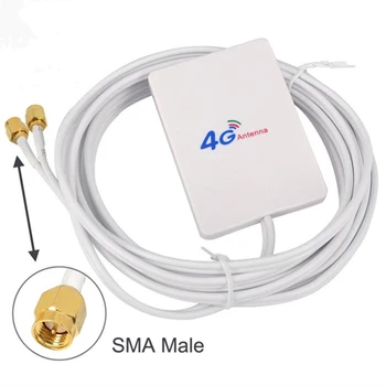 Интерфейс SMA 28dbi с высоким коэффициентом усиления 3G/4G Наружный плоский маршрутизатор LTE модем Внешний полночастотный антенный кабель