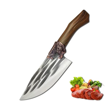 Кованые Кухонные ножи для разделки мяса, Мясницкий нож, Инструмент для нарезки овощей, рыбы, кухонный нож